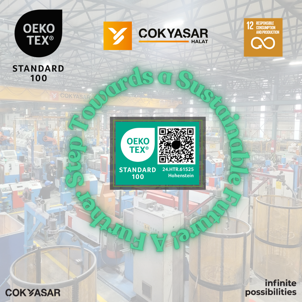 We have been awarded the OEKO-TEX® STANDARD 100 certificate!